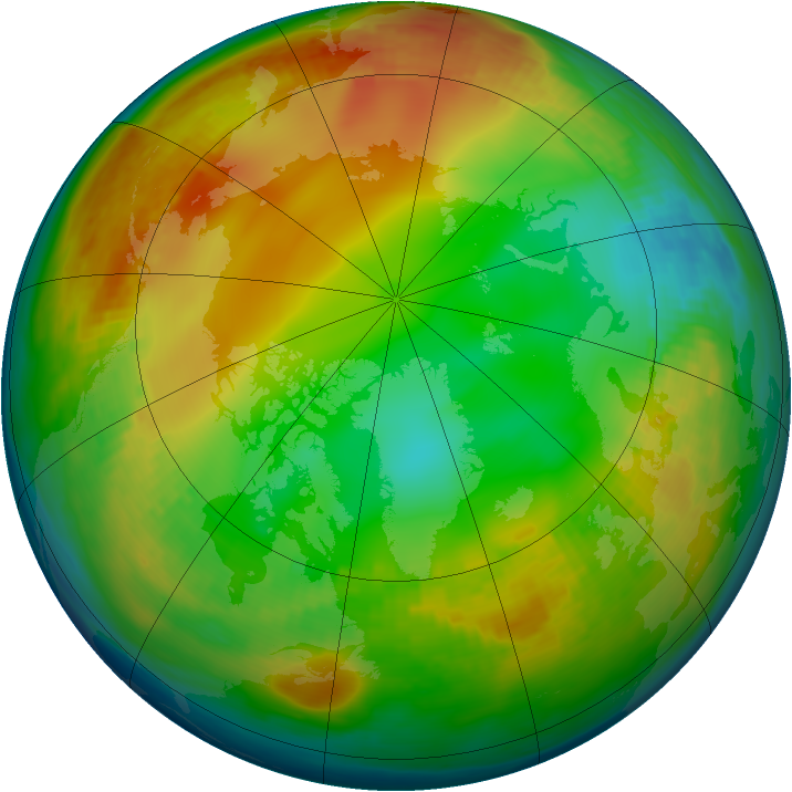 Arctic ozone map for 04 January 1986